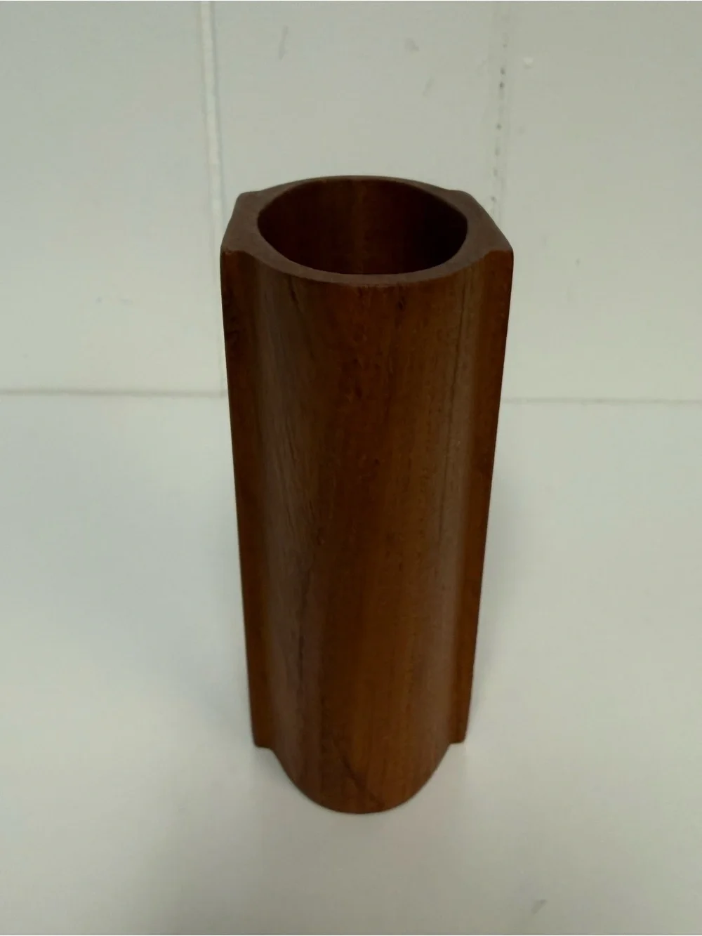 Vintage Mid-Century Modern Kalmar Designs Teak Wood Pencil Holder Cup